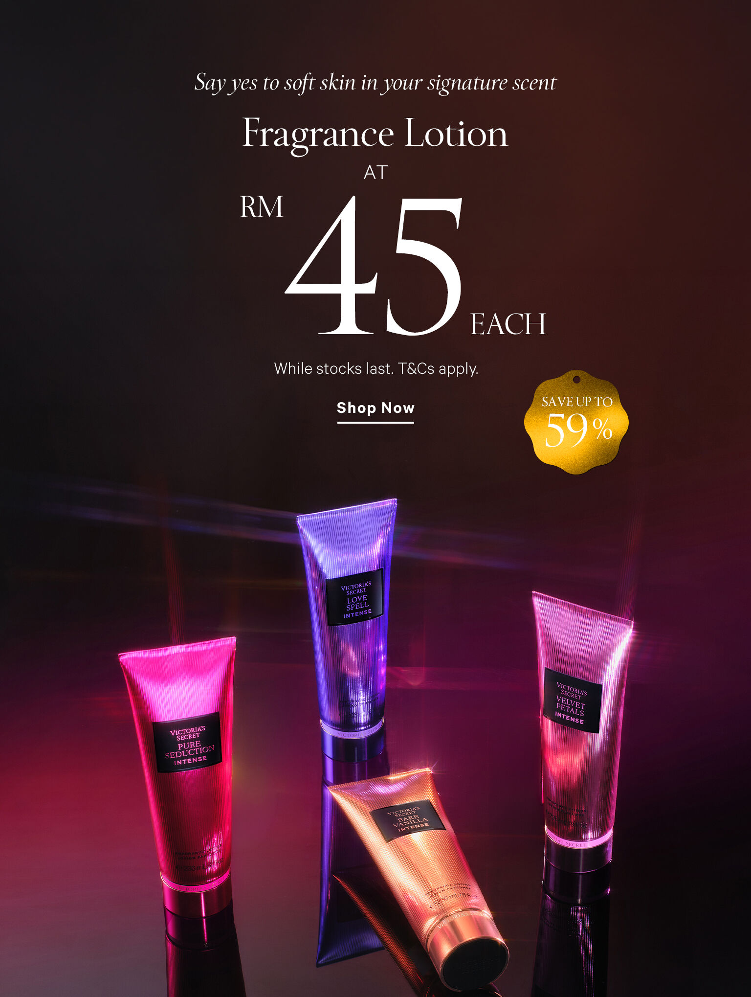Lotion at RM45 each