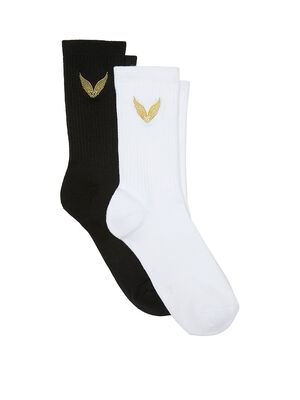2-Pack Slim Slouchy Crew Socks