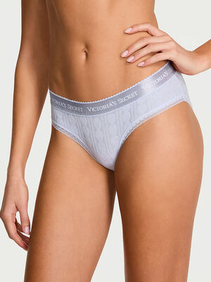 Logo Heart Pointelle Hiphugger Panty