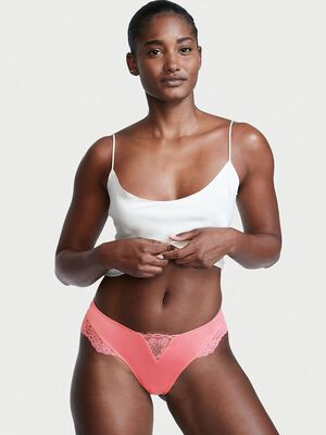 Lace Inset Thong Panty