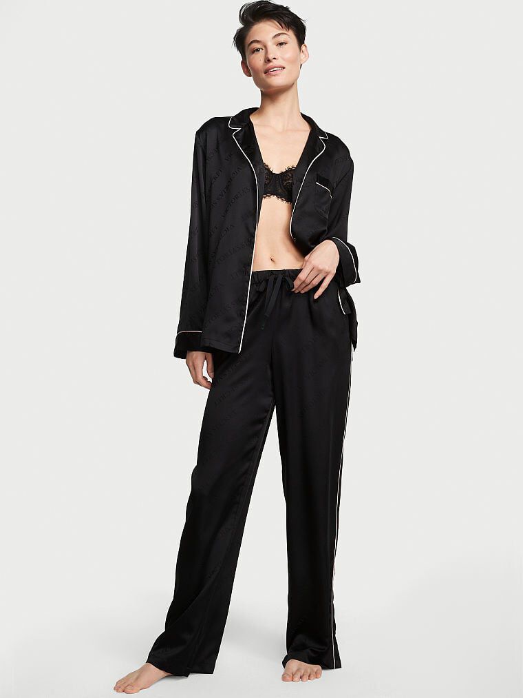 Victoria secret silk pajamas sale on sale