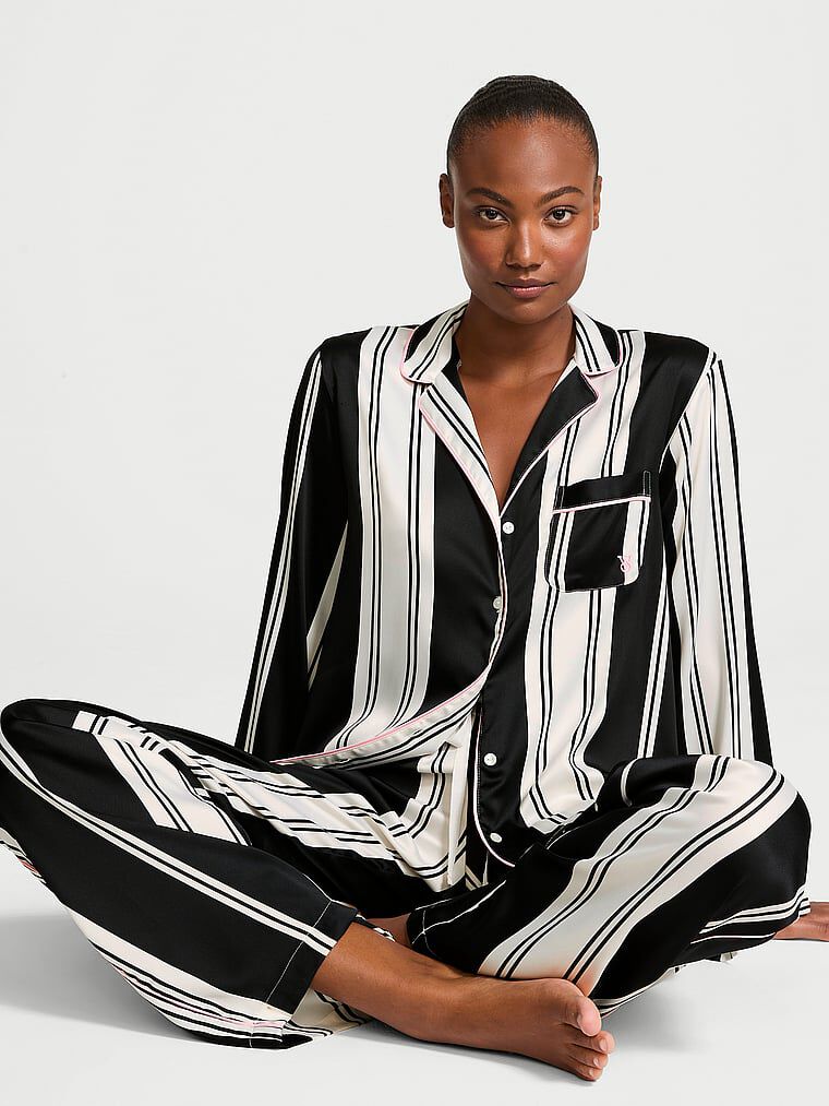 Victoria secret black pajamas set clearance