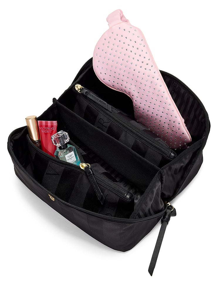 3-Piece Expandable Travel Makeup Bag image number null