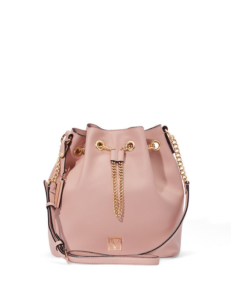 Pink bucket purse sale