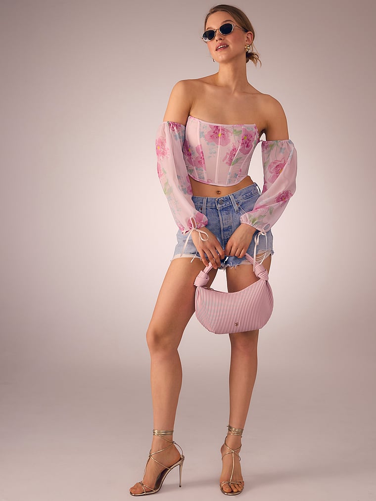 Knotted Top Handle Bag image number null