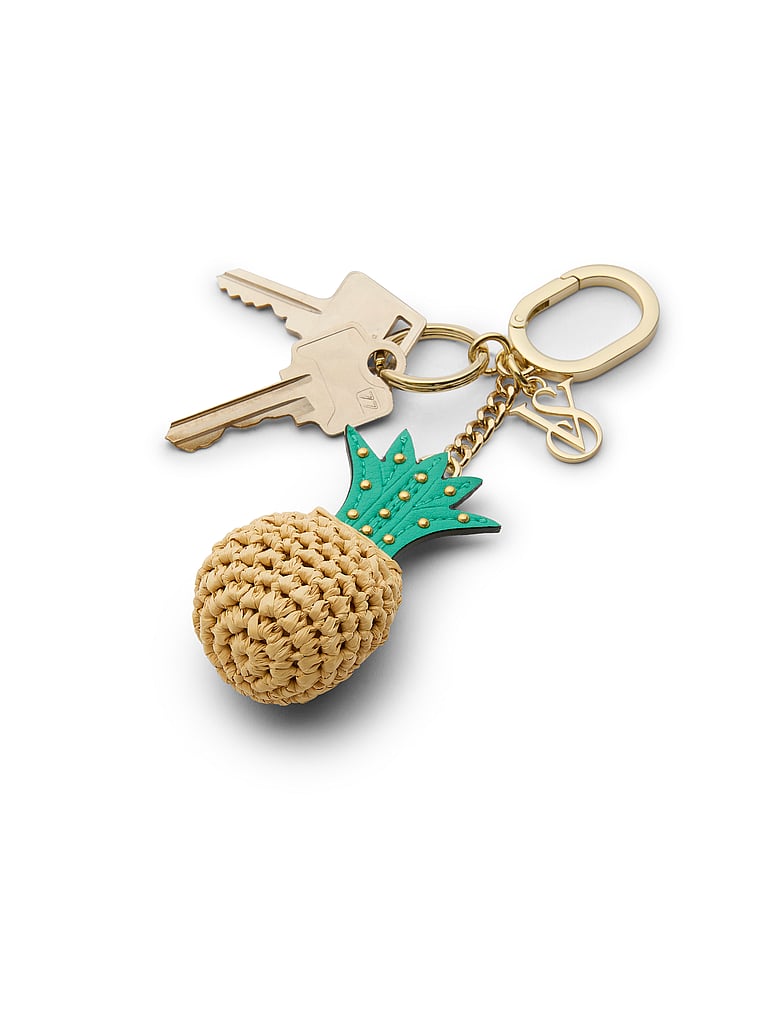 Straw Pineapple Bag Charm Keychain image number null