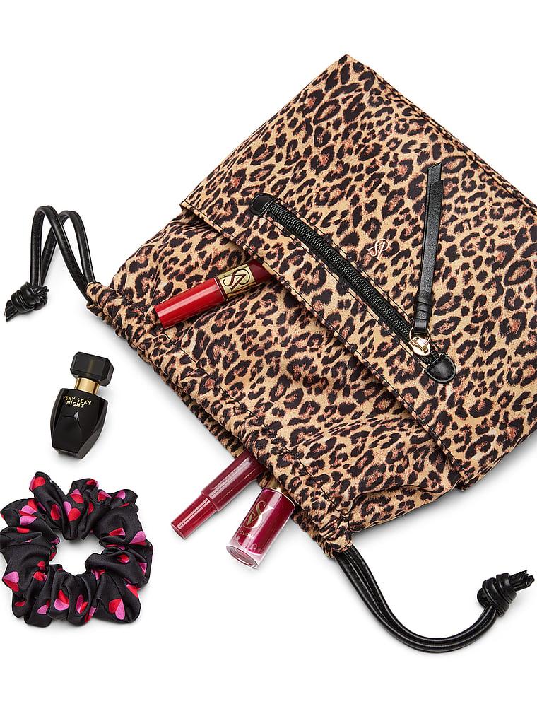 Cinched Travel Beauty Organizer Bag image number null