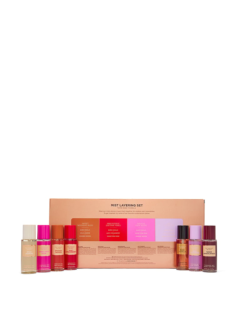 7-Piece Fragrance Mist Layering Gift Set with Bare Vanilla image number null
