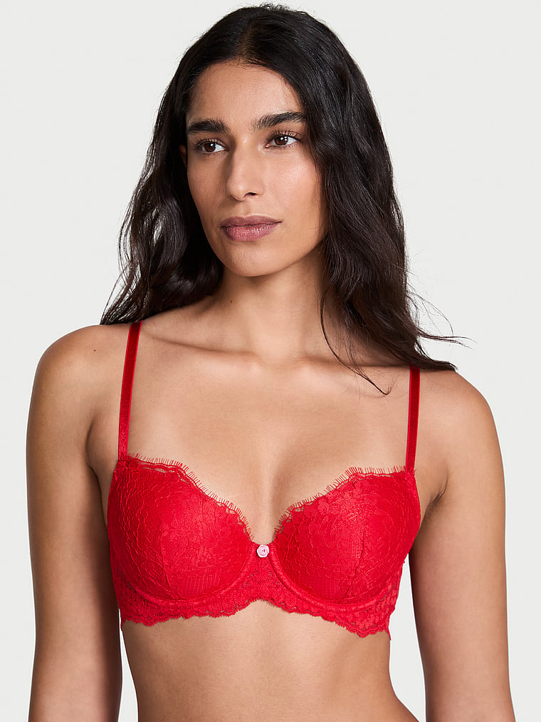 Lace Lightly Lined Classic Coverage Demi Bra image number null