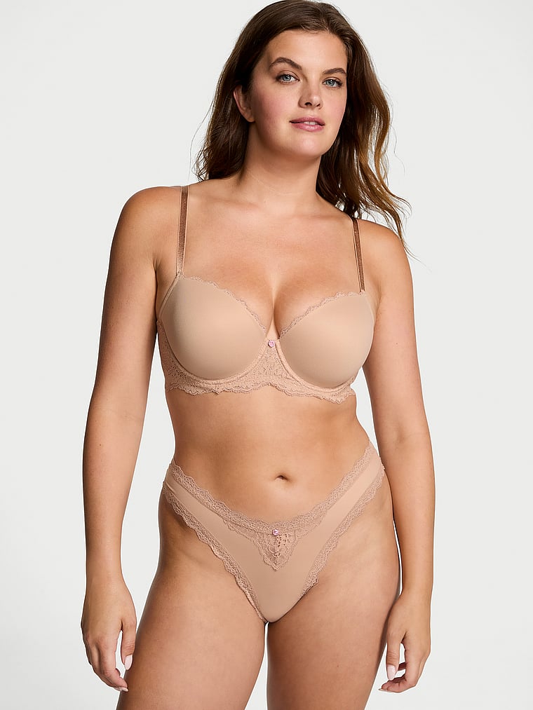 Smooth & Lace Lightly Lined Classic Coverage Demi Bra image number null