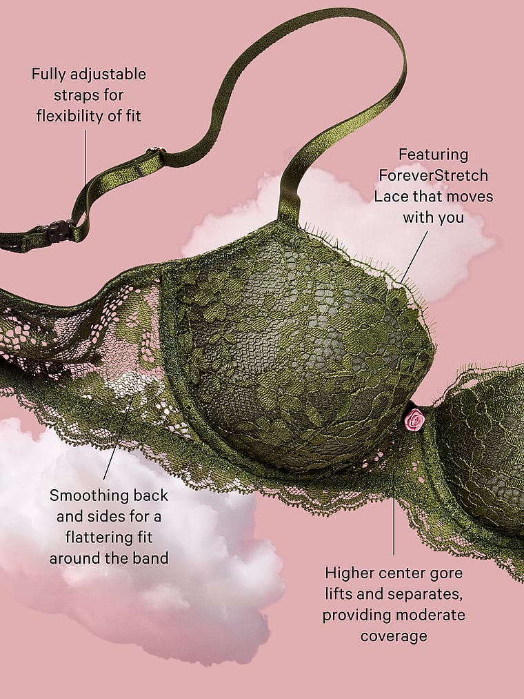 Smooth & Lace Lightly Lined Classic Coverage Demi Bra image number null