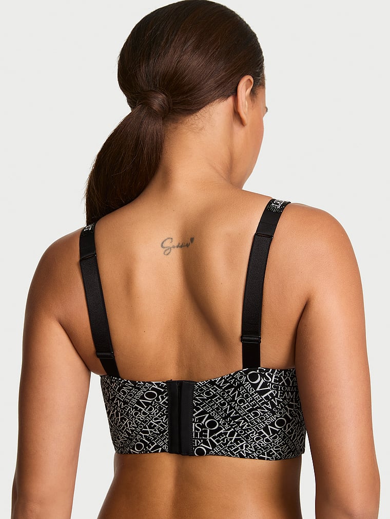 Logo Shine Strap Smooth Longline Demi Bra image number null