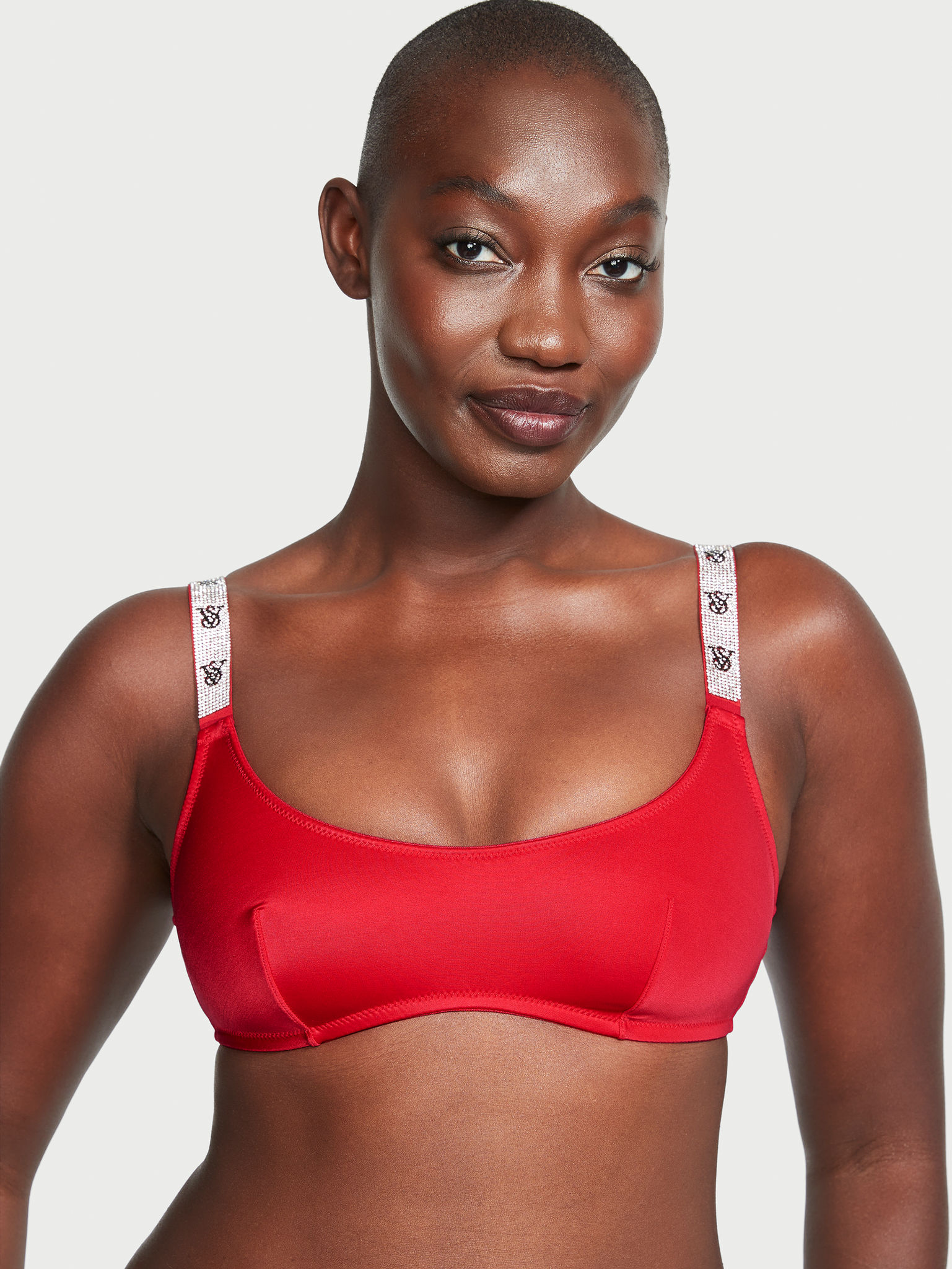 Shine Strap Scoop Bralette image number null