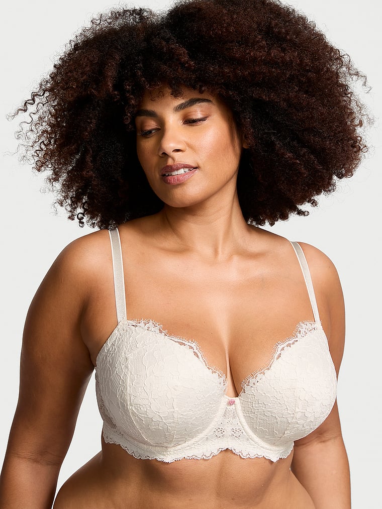 Lace Lightly Lined Classic Coverage Demi Bra image number null