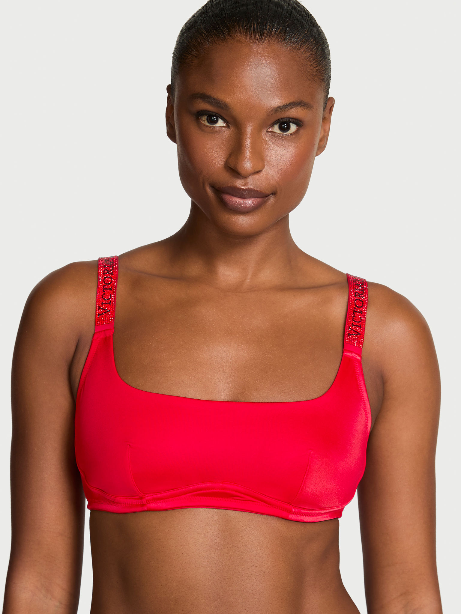 Shine Strap Scoop Bralette image number null