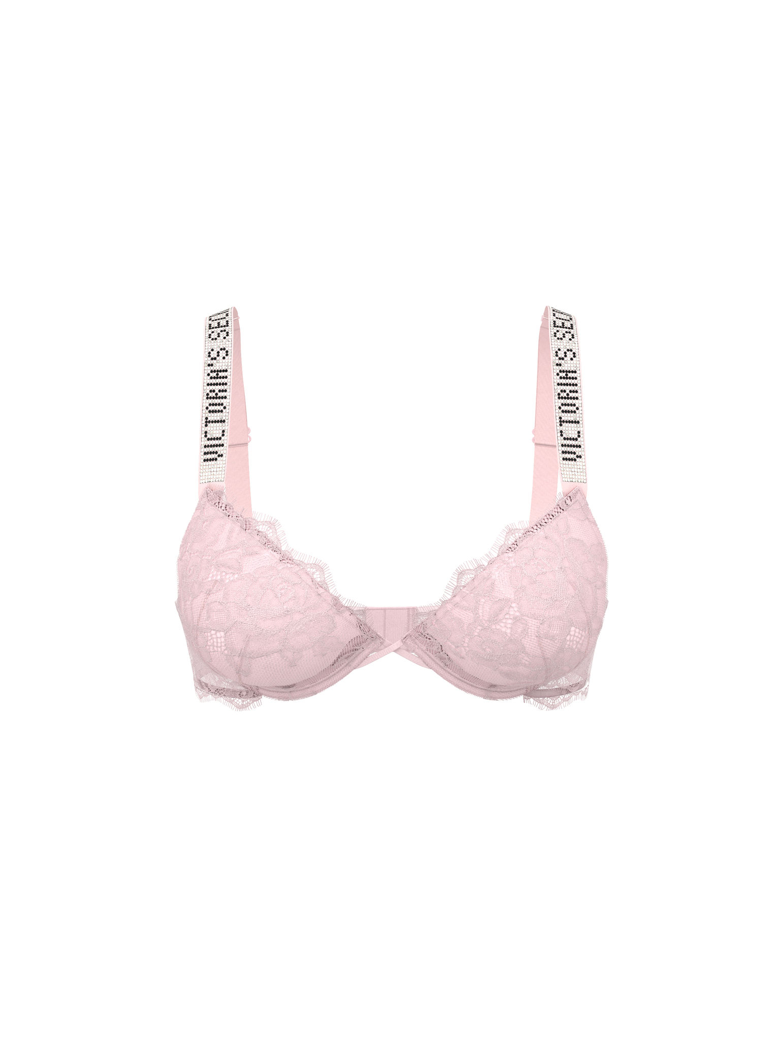Shine Strap Lace Push-Up Bra image number null
