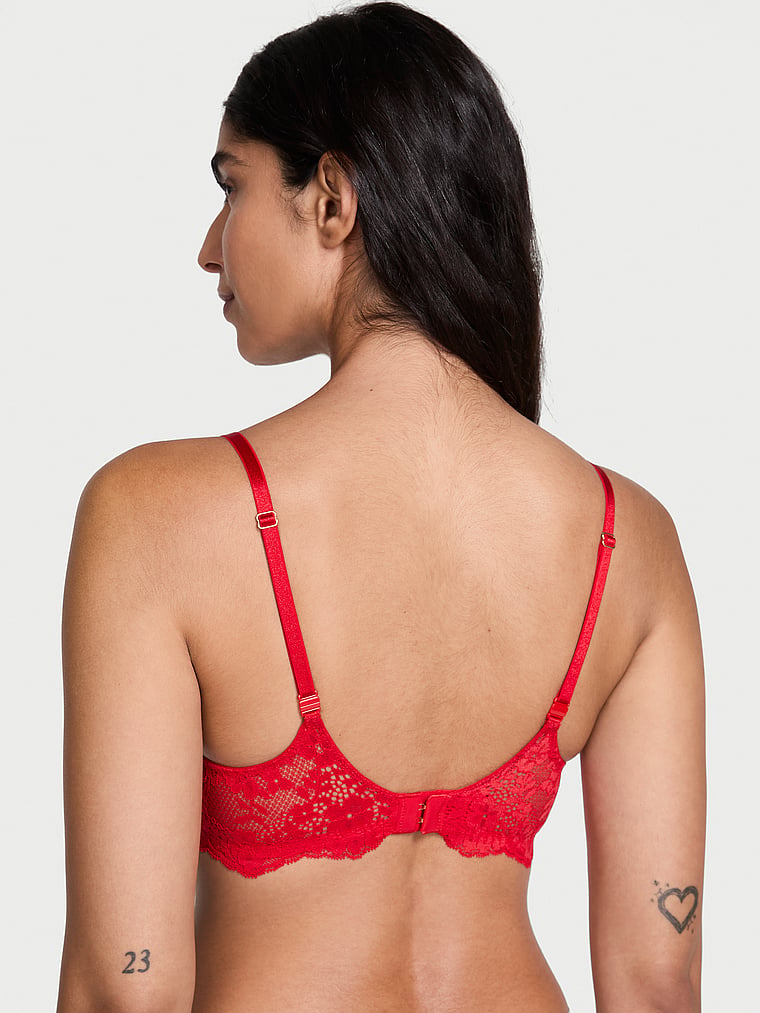 Lace Lightly Lined Classic Coverage Demi Bra image number null