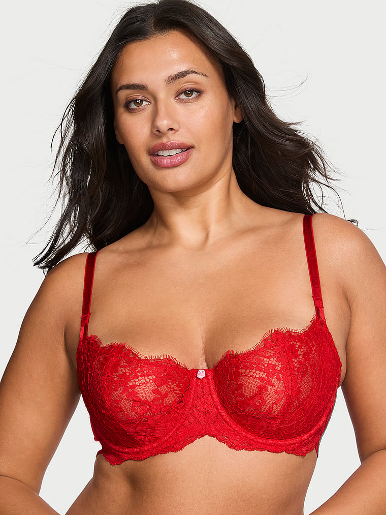 Wicked Unlined Lace Balconette Bra image number null