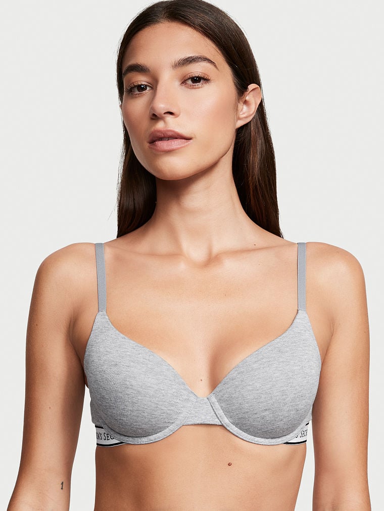 Lightly Lined Cotton Demi Bra image number null