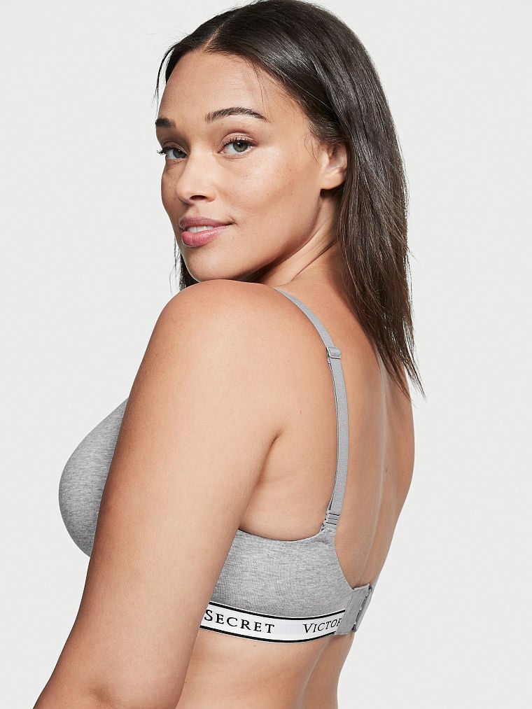 Lightly Lined Cotton Wireless Bra image number null