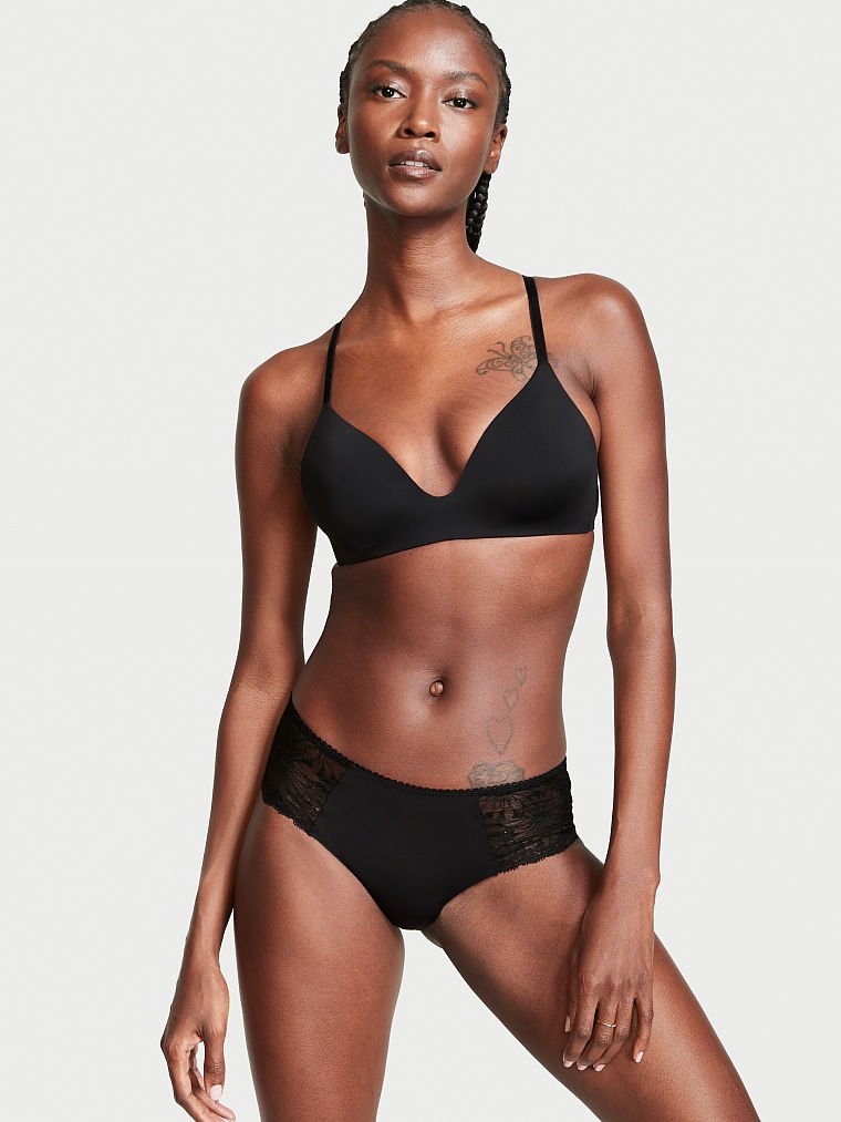 No-Show Floral Lace Hiphugger Panty image number null