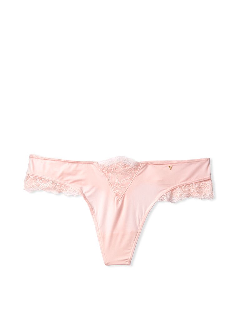 Lace Cutout Thong Panty image number null