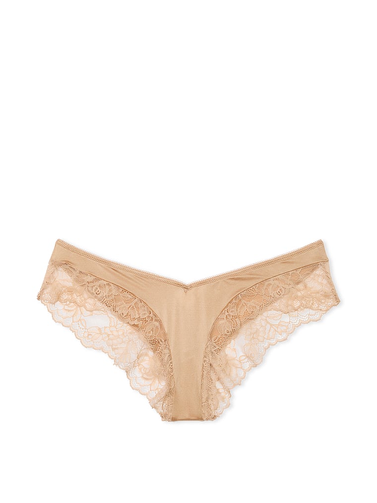 Rose Lace-Trim High-Leg Cheeky Panty image number null