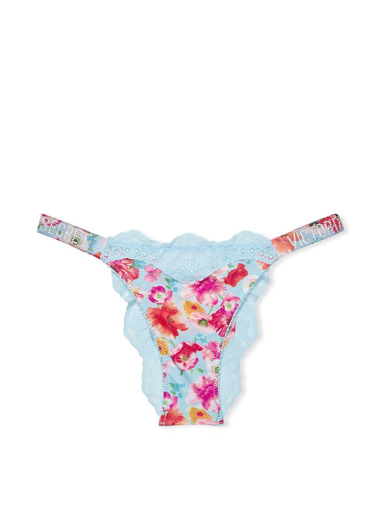 Floral Lace Shine Strap Brazilian Panty | Victoria's Secret Malaysia