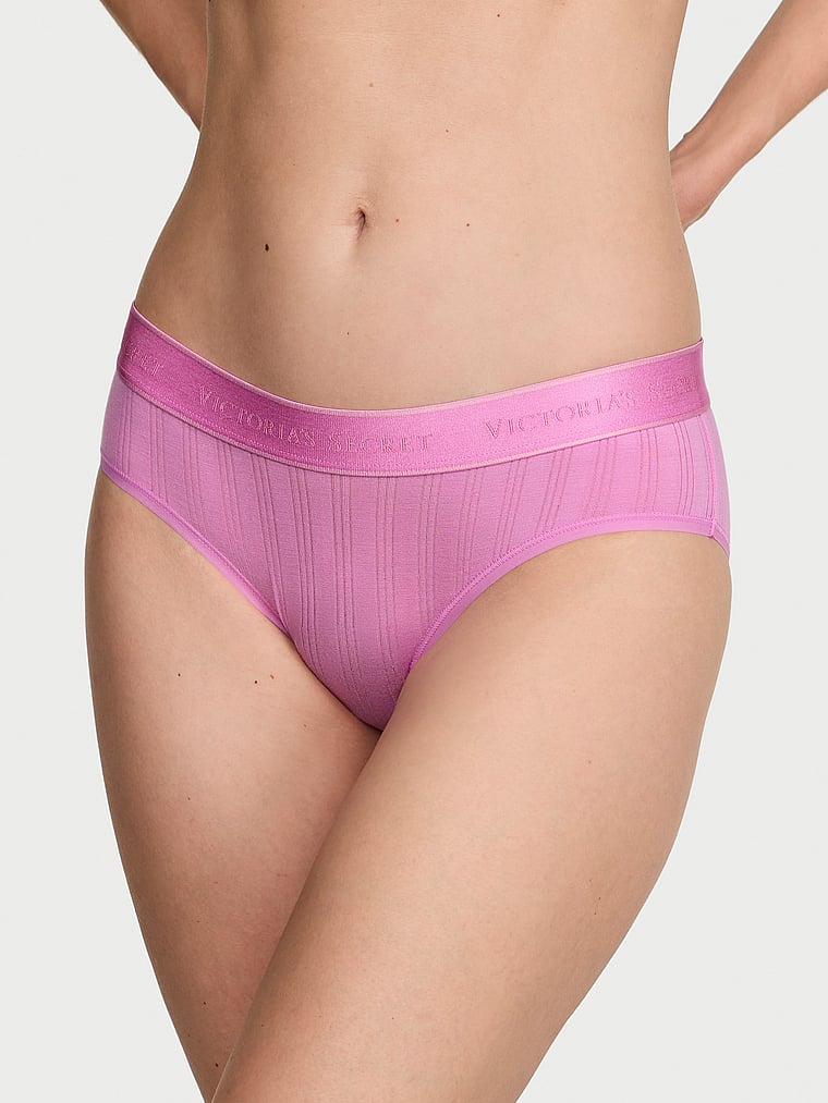 SoSoft&trade; Modal Ultra-Fine Logo Hiphugger Panty image number null