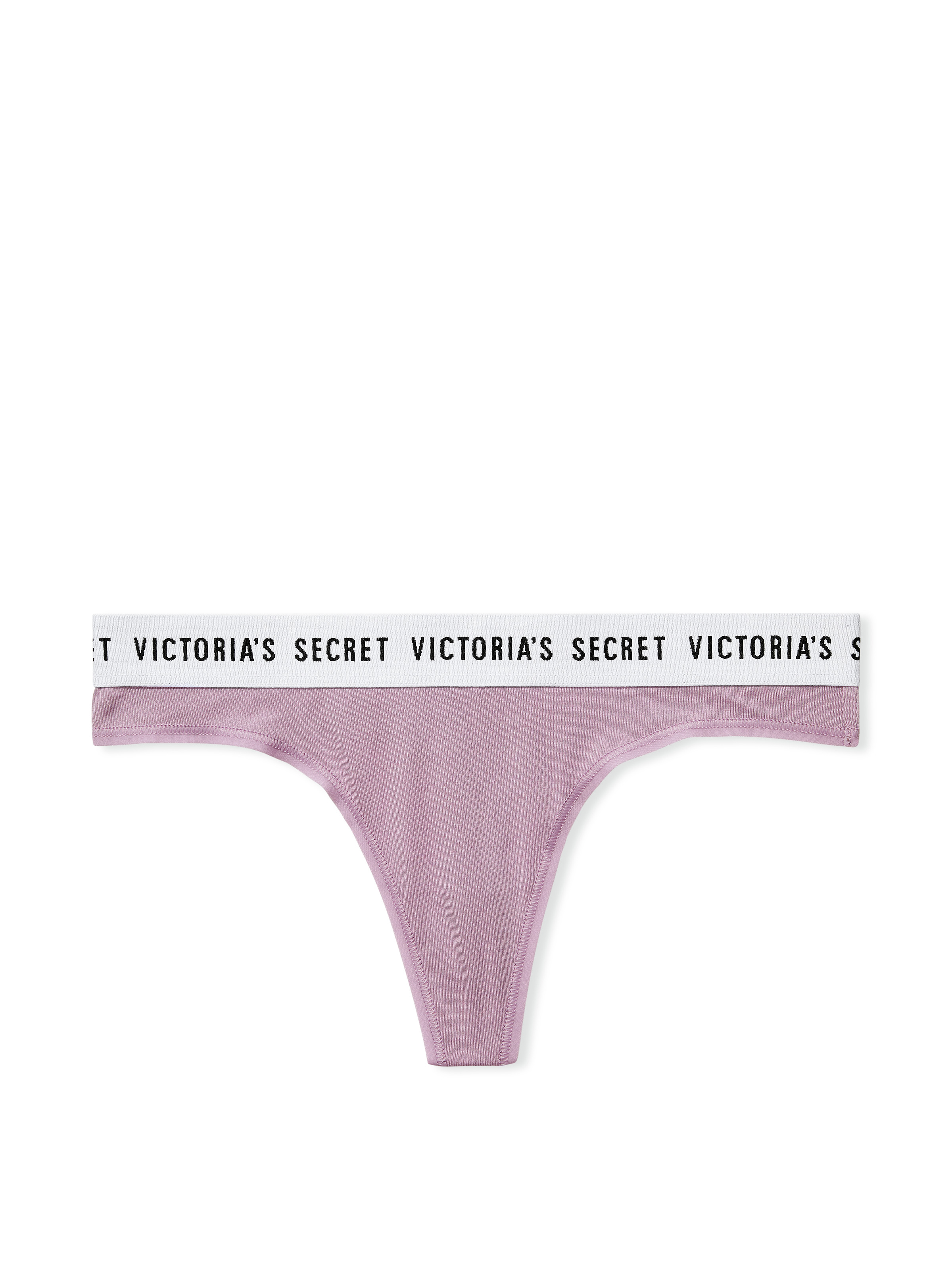 Stretch Cotton Logo Thong Panty image number null