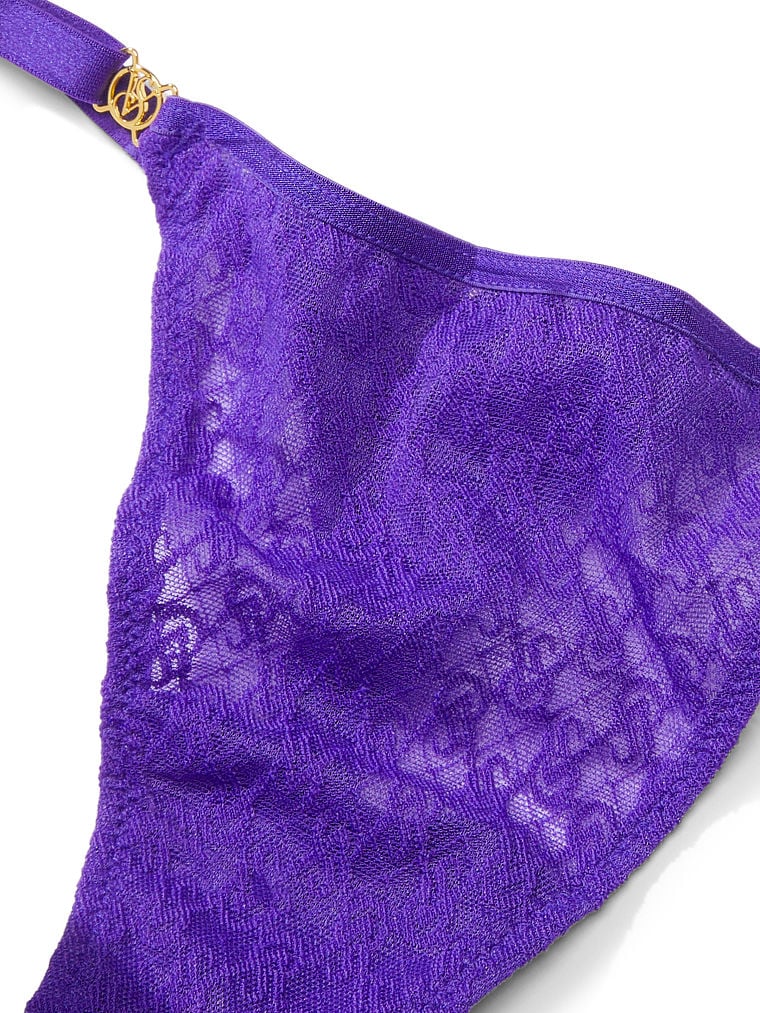Icon by Victoria's Secret Lace Adjustable String Thong Panty image number null