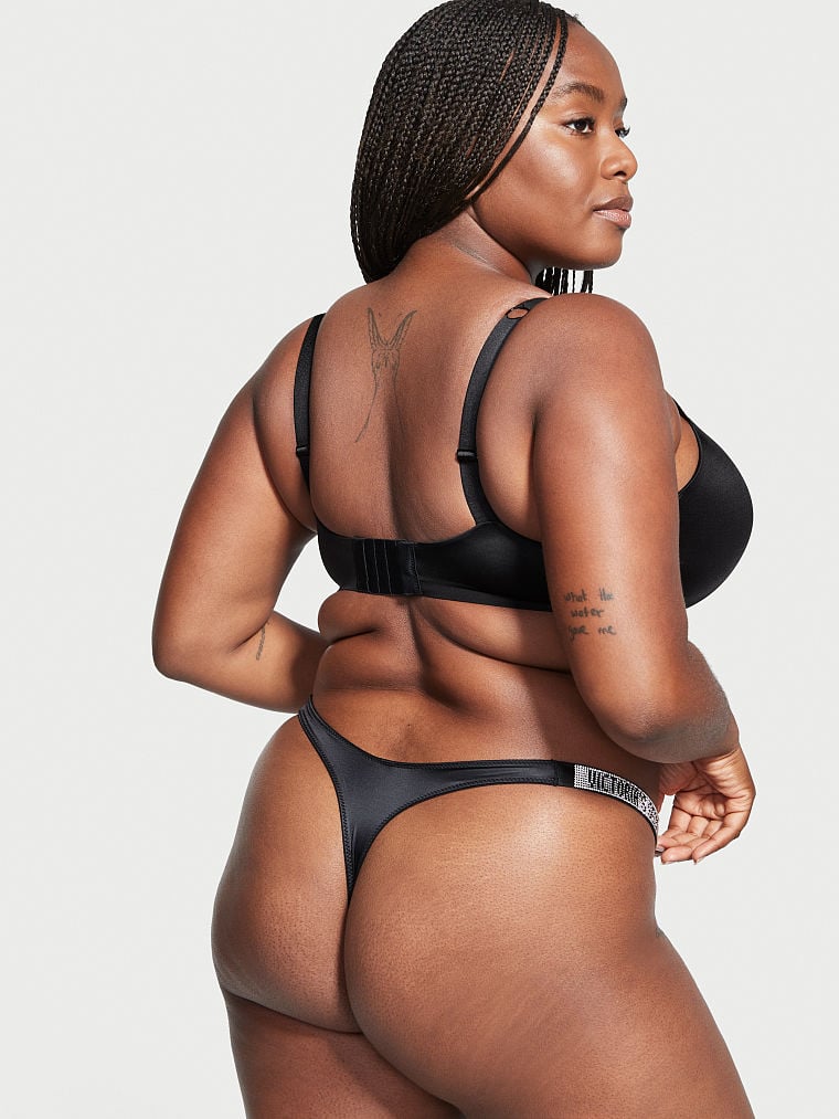 Logo Shine Strap Thong Panty image number null