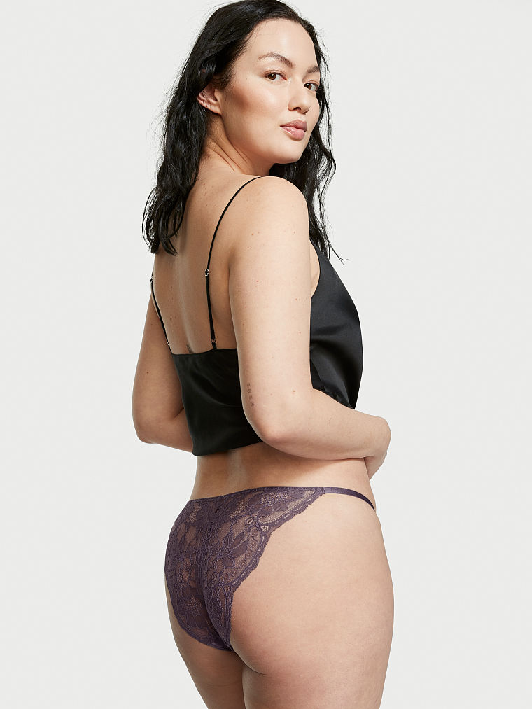 Lace & Mesh Cheeky Panty image number null