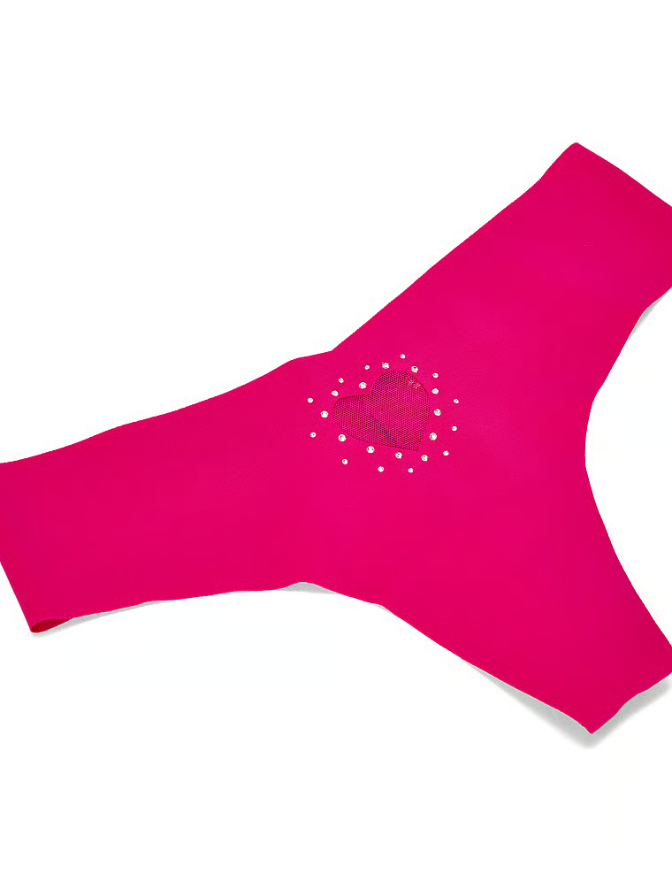 No-Show Heart Cut-Out Thong Panty image number null