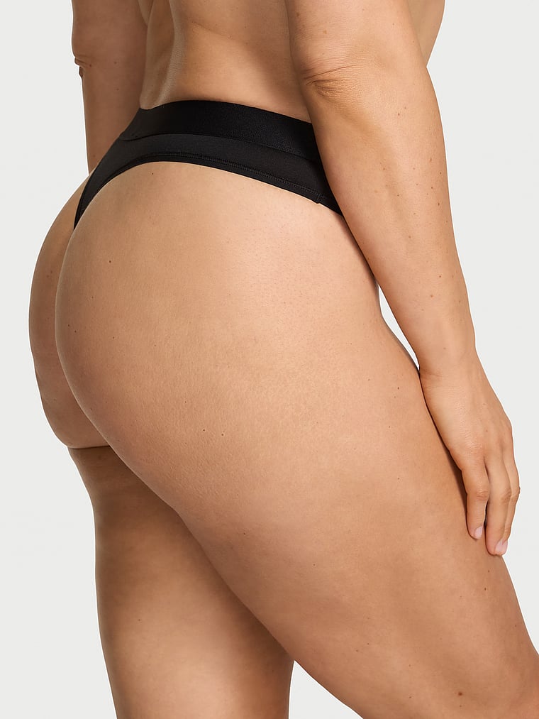 Logo Cotton Shine Patch Thong Panty image number null