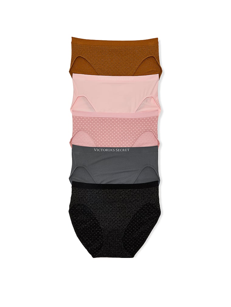 5-Pack Seamless High-Leg Brief Panties image number null