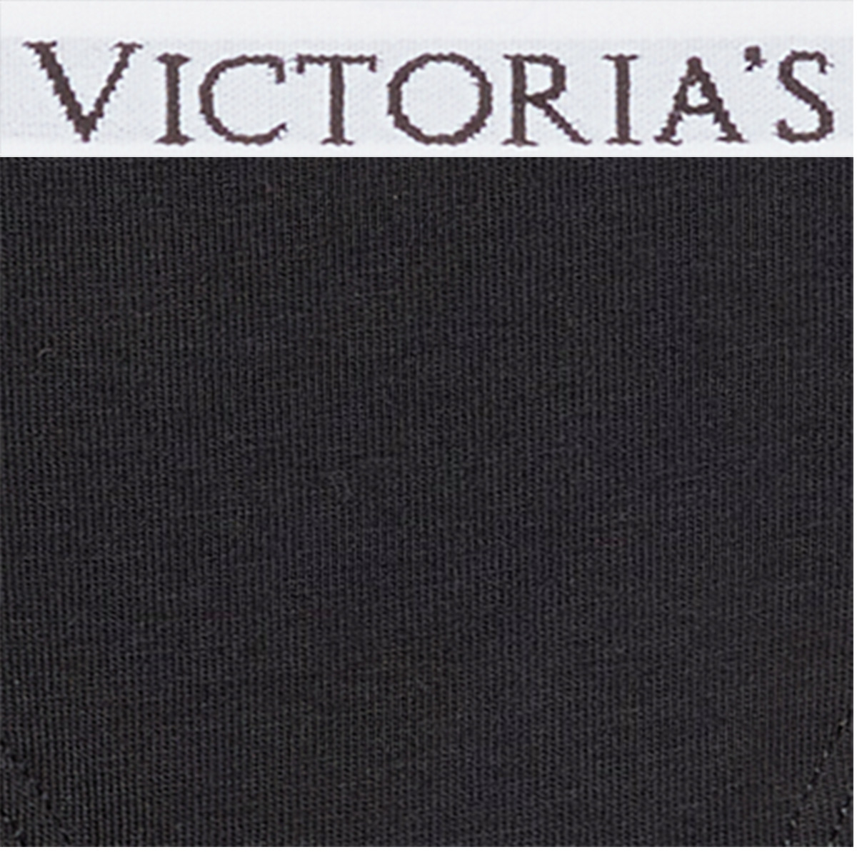 Logo Cotton Thong Panty, Black, swatch