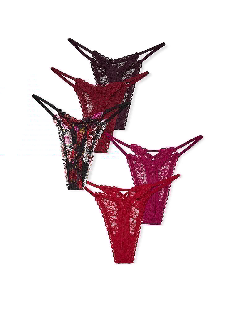 5-Pack Lacie String Thong Panties image number null