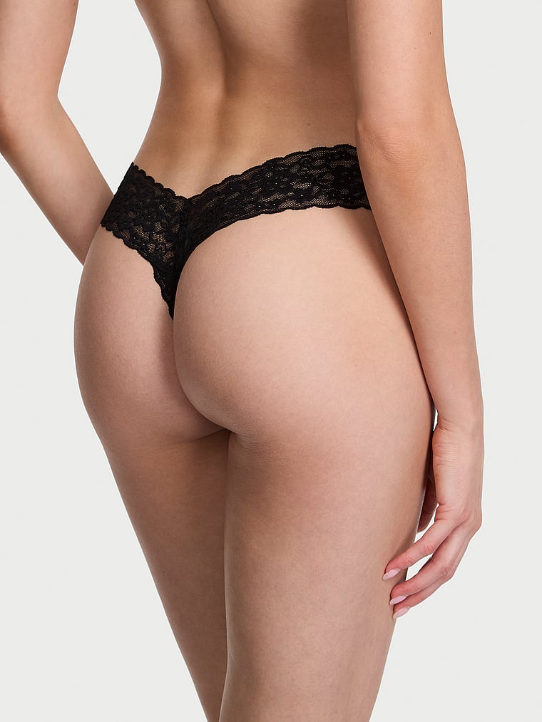 Lace Thong Panty image number null