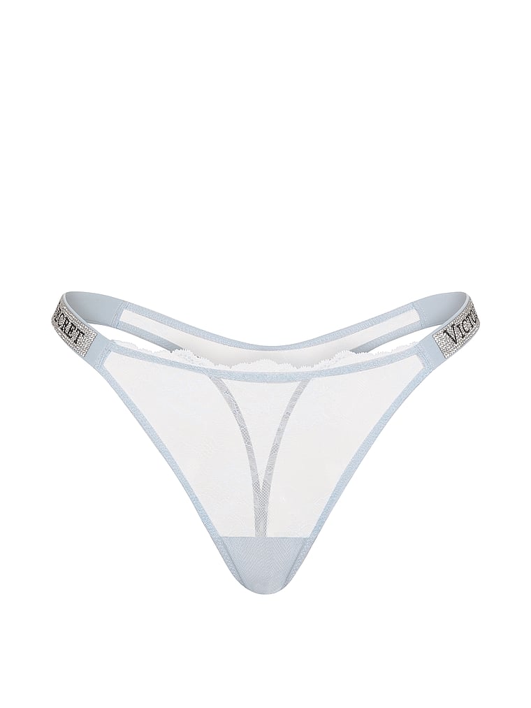Shine Strap Lace Thong Panty image number null