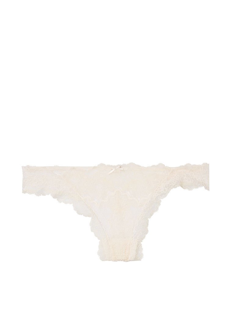 Floral Lace Thong Panty image number null