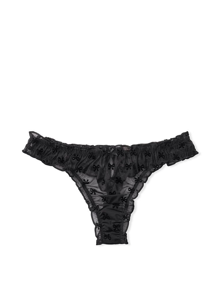 Floral Lace Thong Panty image number null