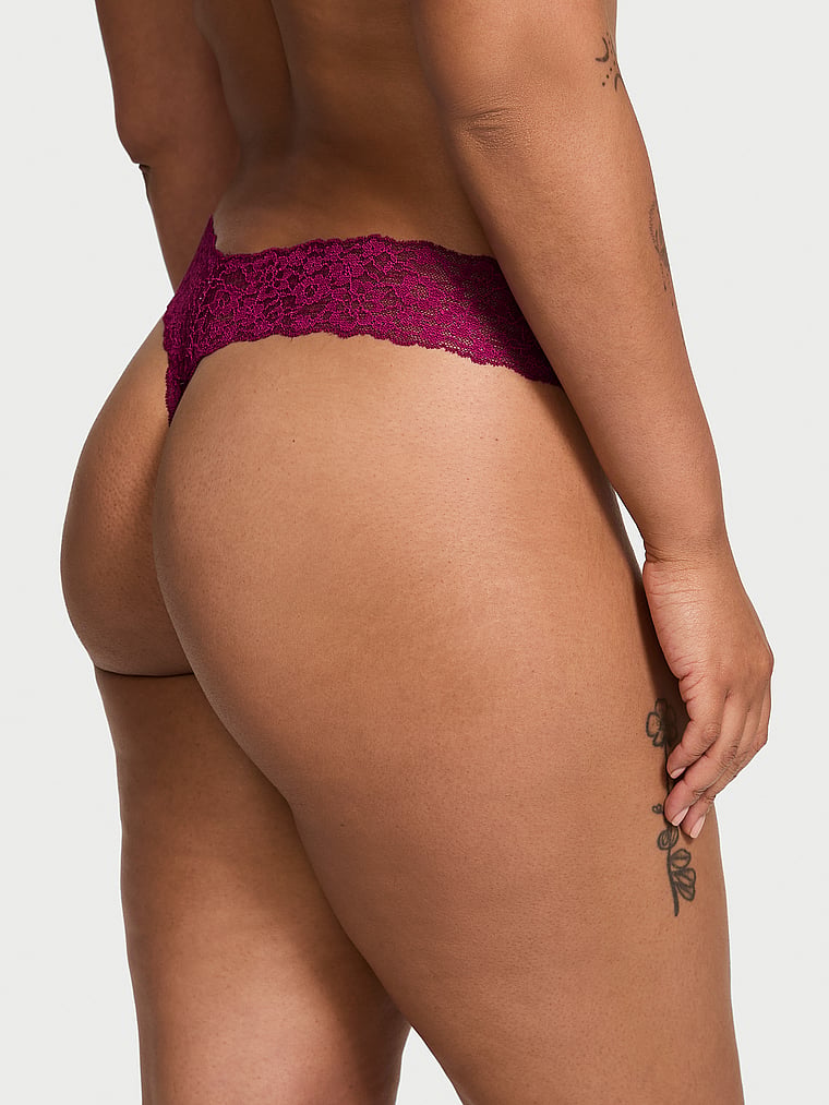 Lace Thong Panty image number null