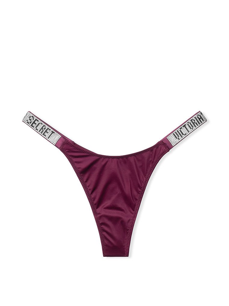 Shine Strap Lace Thong Panty image number null