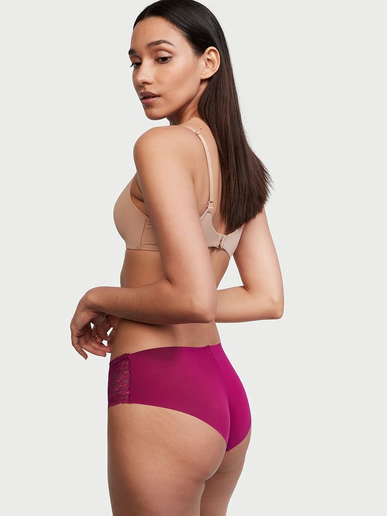 No-Show Floral Lace Hiphugger Panty image number null