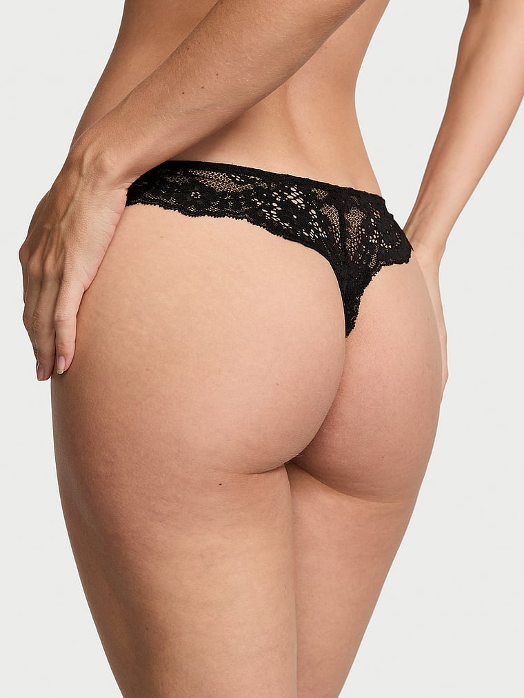 Lace Thong Panty image number null