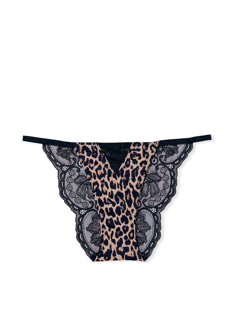 Lace & Mesh Cheeky Panty image number null