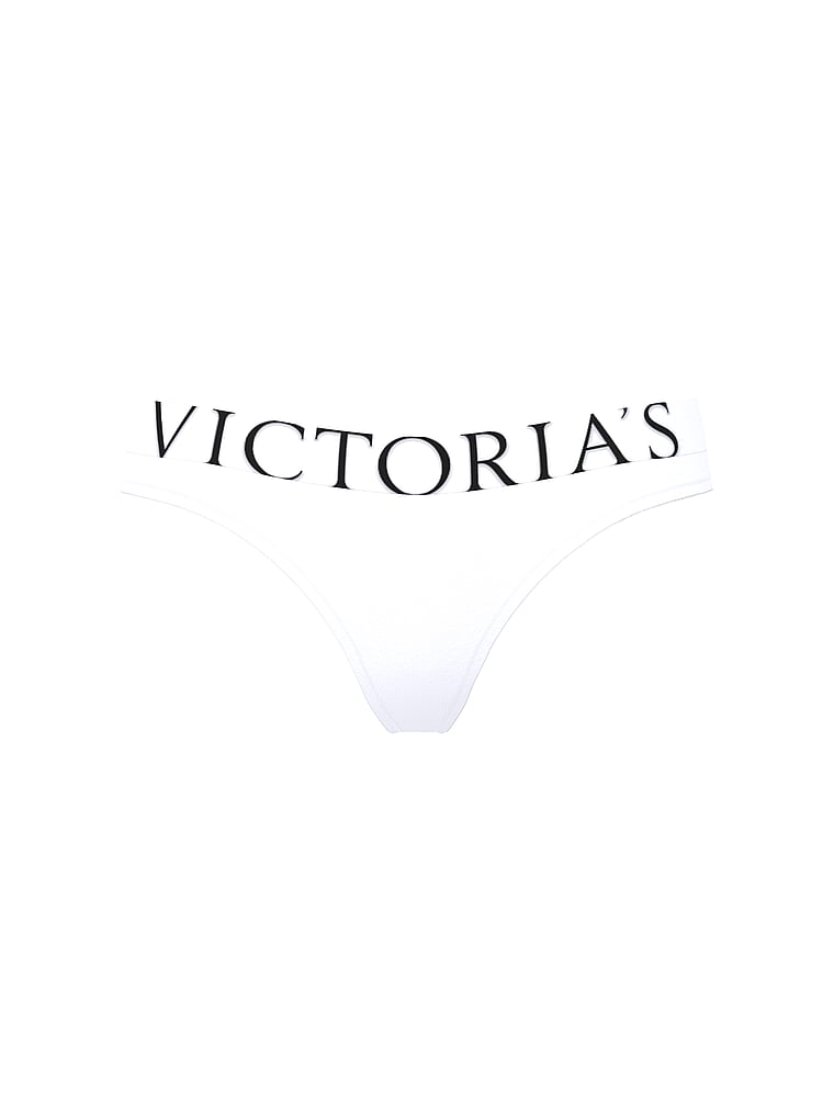 Exploded Logo Cotton Thong Panty image number null