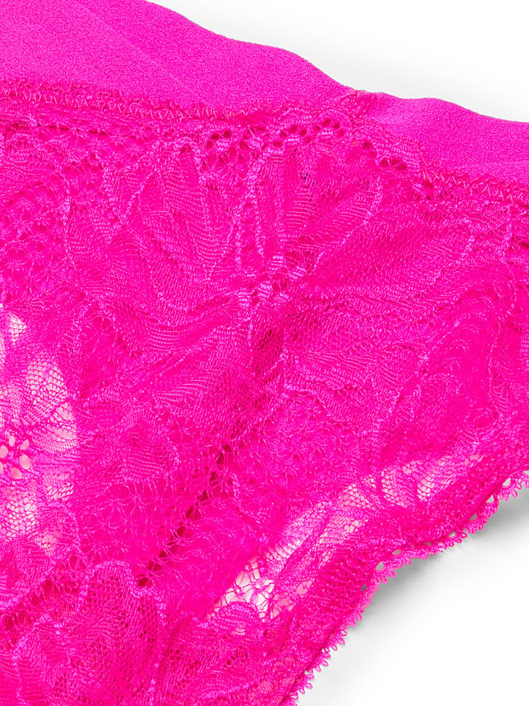 Lace-Front No-Show Thong Panty image number null