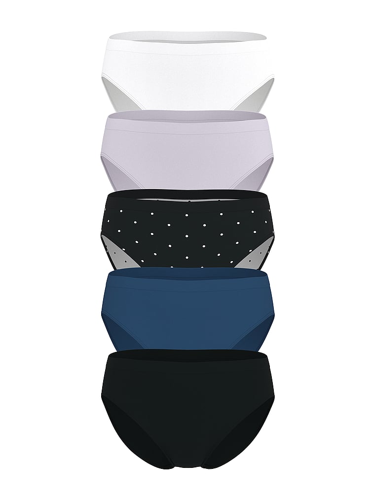 5-Pack Seamless High-Leg Brief Panties image number null